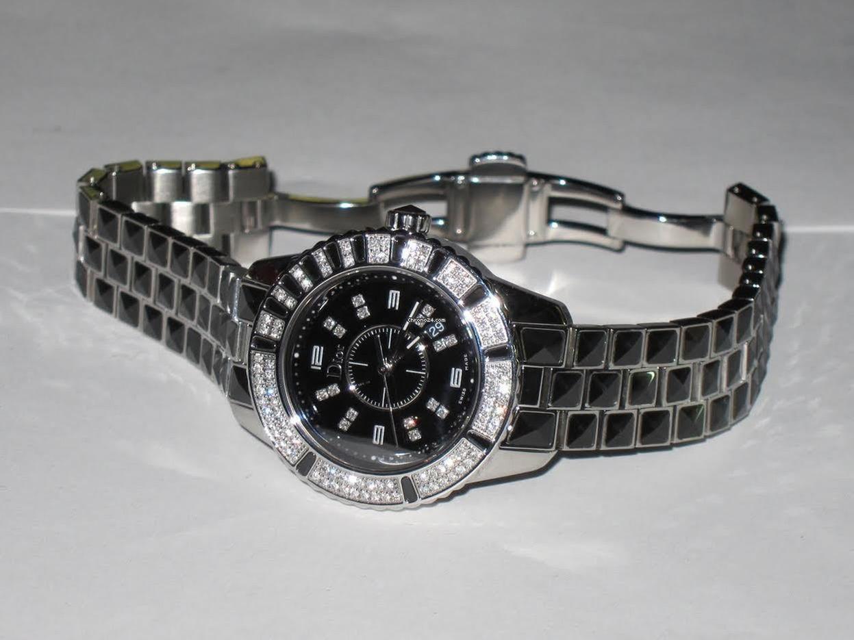 Dior Christal Quartz Women's Watch With Steel Case and Strap Authentic Luxury Timepiece