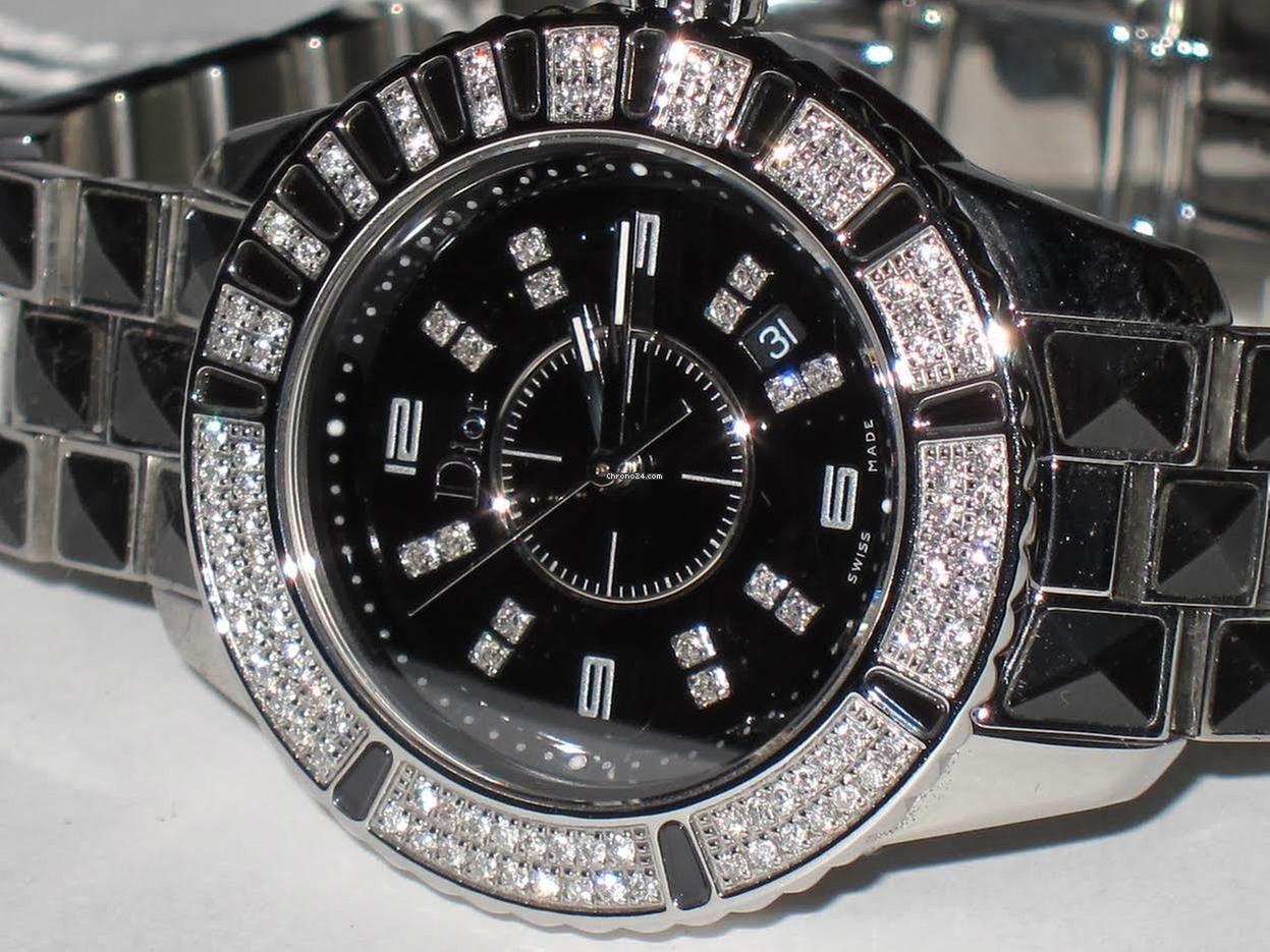 Dior Christal Quartz Women's Watch With Steel Case and Strap Authentic Luxury Timepiece