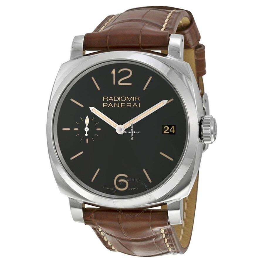 Panerai Radiomir 1940 3 Days Manual winding Men's Watch Steel Case With Leather Strap Authentic Luxury Timepiece