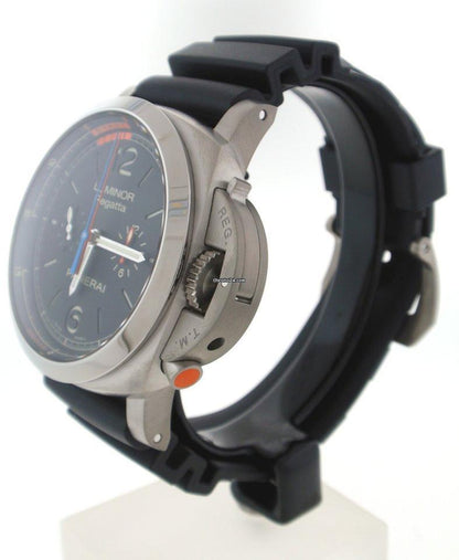 Panerai Luminor 1950 Regatta 3 Days Chrono Flyback Automatic Men's Watch Titanium Case With Rubber Strap Authentic Luxury Timepiece