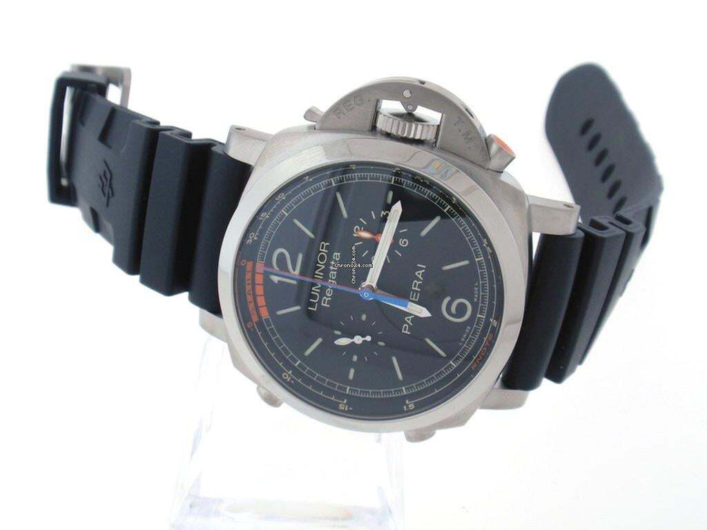 Panerai Luminor 1950 Regatta 3 Days Chrono Flyback Automatic Men's Watch Titanium Case With Rubber Strap Authentic Luxury Timepiece