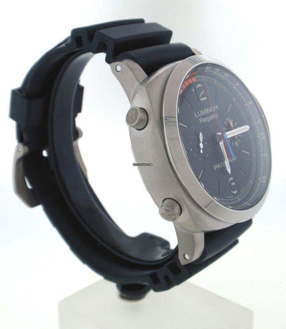 Panerai Luminor 1950 Regatta 3 Days Chrono Flyback Automatic Men's Watch Titanium Case With Rubber Strap Authentic Luxury Timepiece
