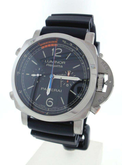 Panerai Luminor 1950 Regatta 3 Days Chrono Flyback Automatic Men's Watch Titanium Case With Rubber Strap Authentic Luxury Timepiece