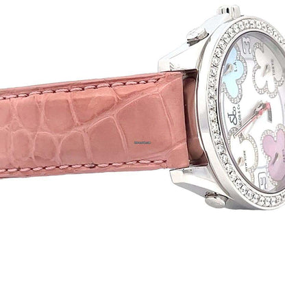 Jacob & Co. Quartz Women's Watch Steel Case With Leather Strap Authentic Luxury Timepiece