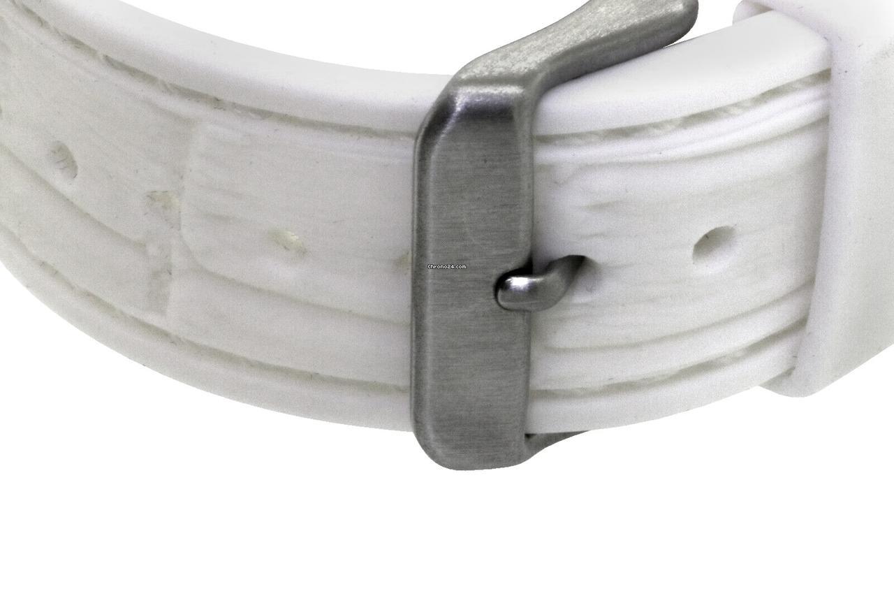 Franck Muller Master Square Quartz Women's Watch White Gold Case With Rubber Strap Authentic Luxury Timepiece