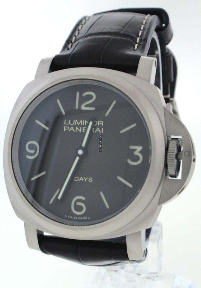 Panerai Luminor Base 8 Days Manual winding Men's Watch Titanium Case With Leather Strap Authentic Luxury Timepiece