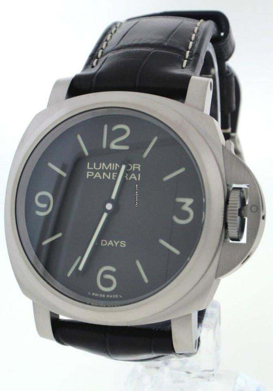 Panerai Luminor Base 8 Days Manual winding Men's Watch Titanium Case With Leather Strap Authentic Luxury Timepiece