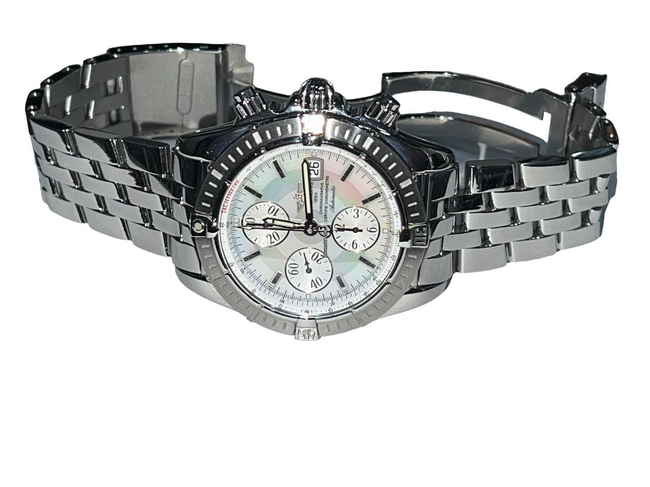 Breitling Chronomat Evolution Automatic Men's Watch With Steel Case and Strap Authentic Luxury Timepiece