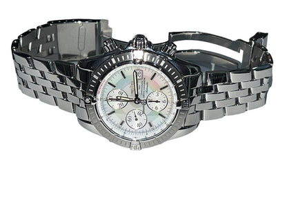 Breitling Chronomat Evolution Automatic Men's Watch With Steel Case and Strap Authentic Luxury Timepiece