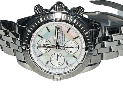 Breitling Chronomat Evolution Automatic Men's Watch With Steel Case and Strap Authentic Luxury Timepiece
