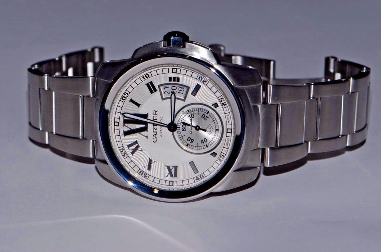 Cartier Calibre de Cartier Automatic Men's Watch With Steel Case and Strap Authentic Luxury Timepiece