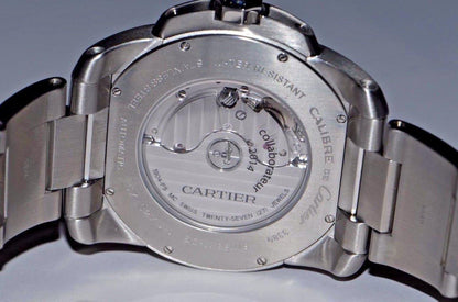 Cartier Calibre de Cartier Automatic Men's Watch With Steel Case and Strap Authentic Luxury Timepiece