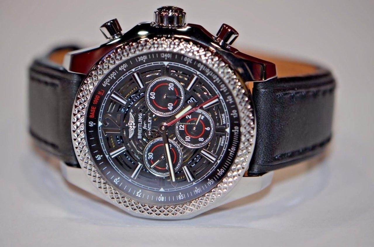 Breitling Bentley Barnato Automatic Men's Watch Steel Case With Leather Strap Authentic Luxury Timepiece