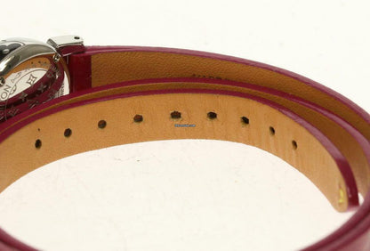 Louis Vuitton Quartz Women's Watch Steel Case With Leather Strap Authentic Luxury Timepiece