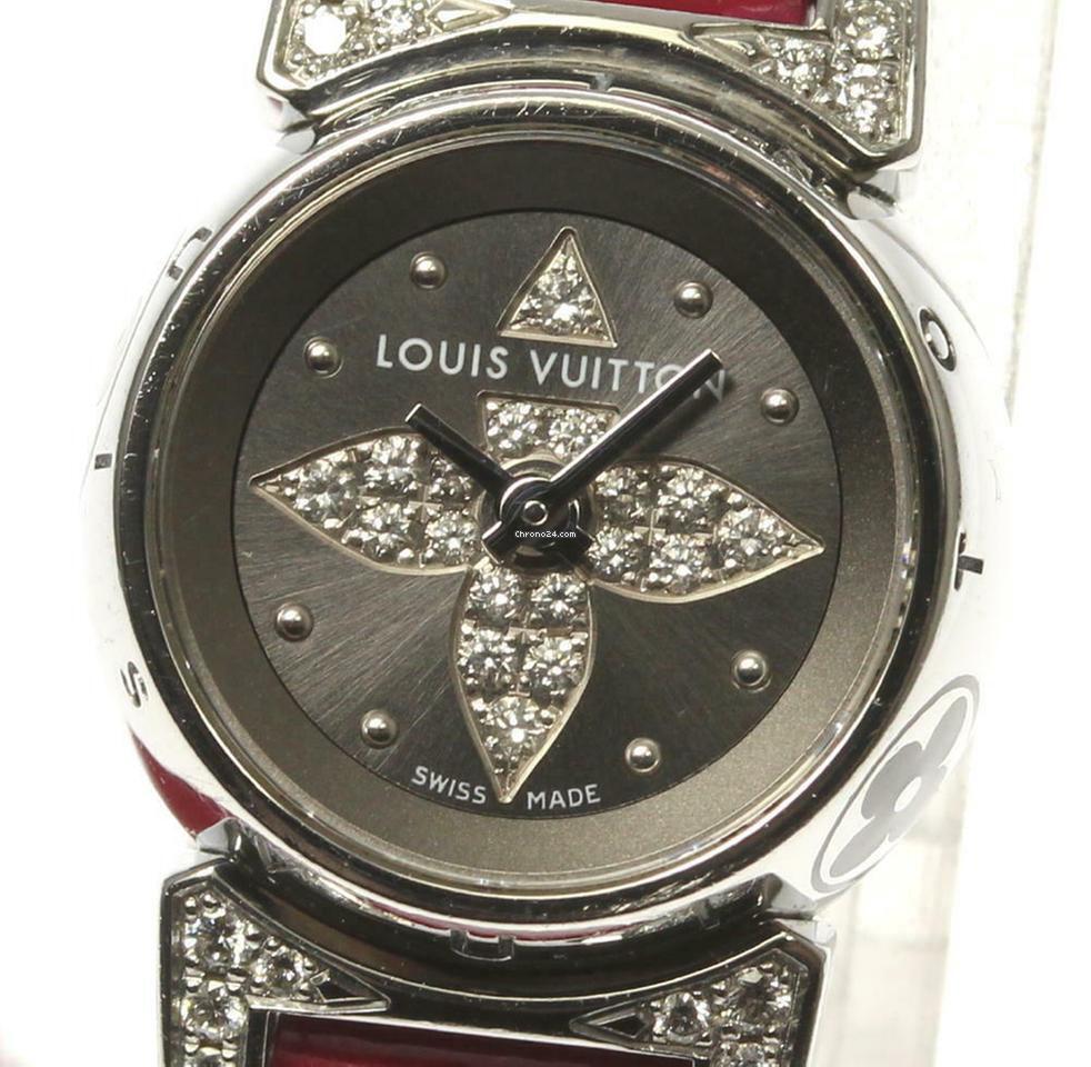 Louis Vuitton Quartz Women's Watch Steel Case With Leather Strap Authentic Luxury Timepiece