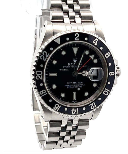 Rolex GMT-Master Automatic Men's Watch With Steel Case and Strap Authentic Luxury Timepiece