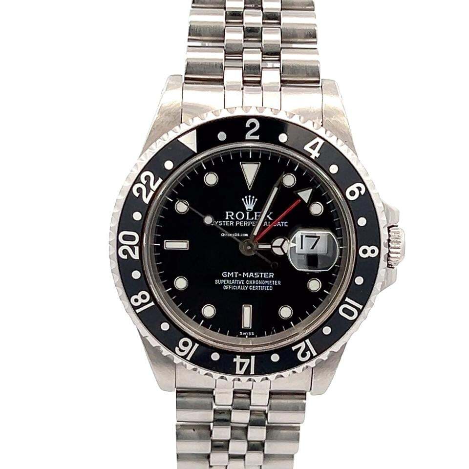 Rolex GMT-Master Automatic Men's Watch With Steel Case and Strap Authentic Luxury Timepiece