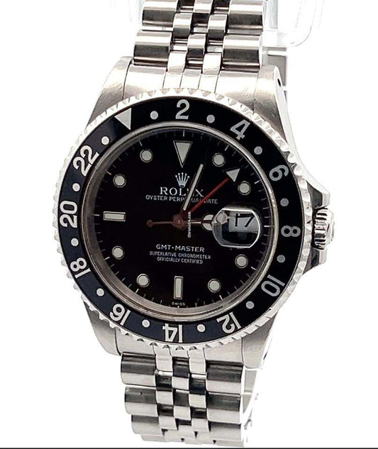 Rolex GMT-Master Automatic Men's Watch With Steel Case and Strap Authentic Luxury Timepiece