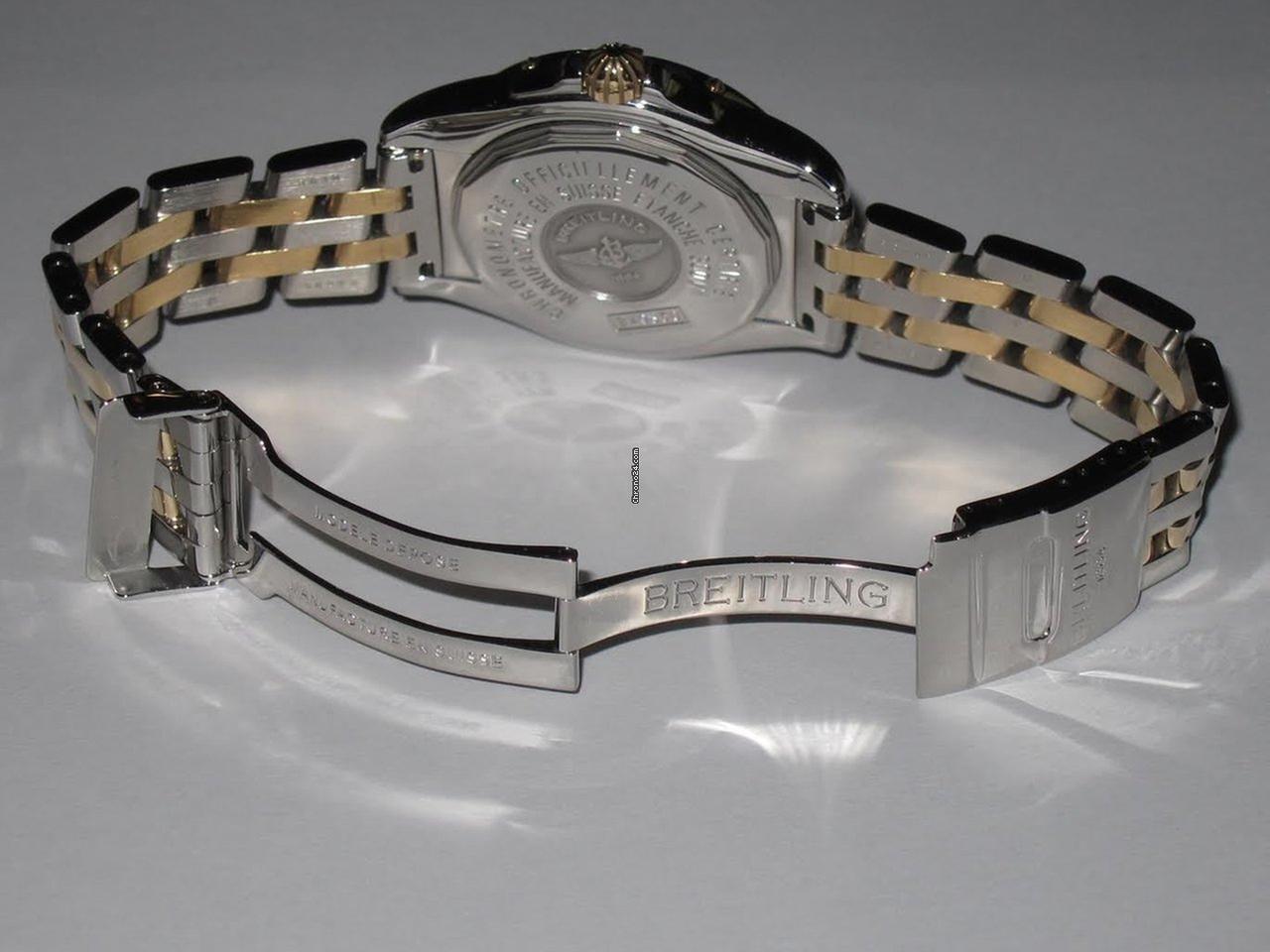 Breitling Chronomat Automatic Men's Watch Gold/Steel Case With Gold/Steel Strap Authentic Luxury Timepiece