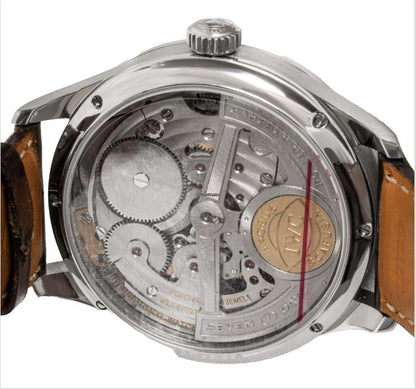 IWC Portuguese Tourbillon Automatic Men's Watch White Gold Case With Leather Strap Authentic Luxury Timepiece