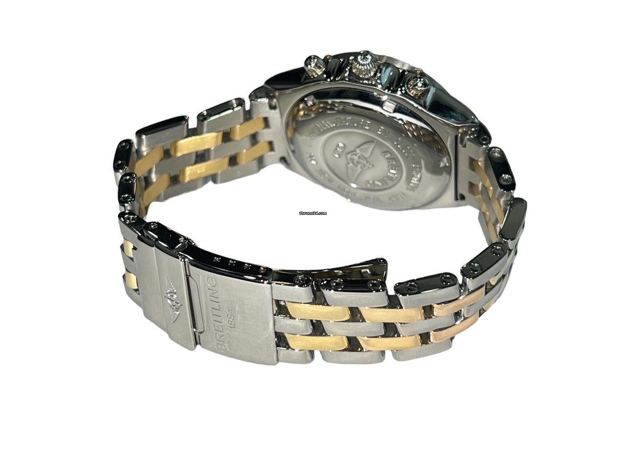 Breitling Chronomat Automatic Men's Watch Steel Case With Gold/Steel Strap Authentic Luxury Timepiece