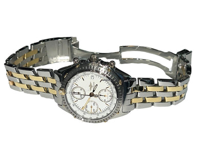 Breitling Chronomat Automatic Men's Watch Steel Case With Gold/Steel Strap Authentic Luxury Timepiece