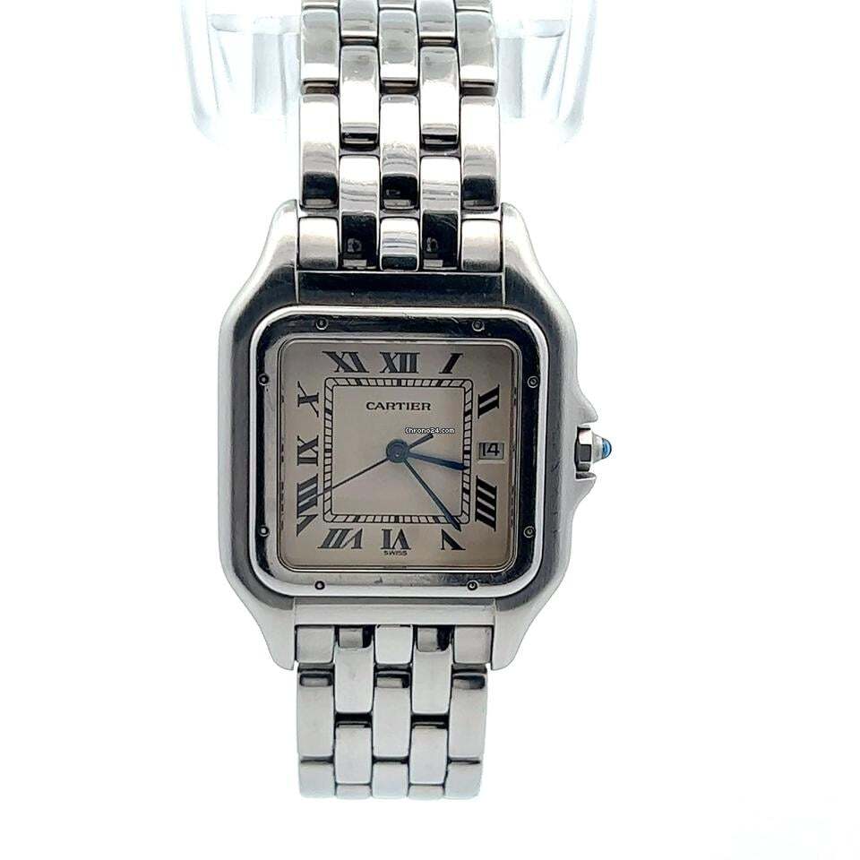 Cartier Panthère Quartz Men's Watch With Steel Case and Strap Authentic Luxury Timepiece