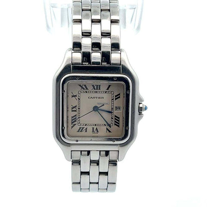 Cartier Panthère Quartz Men's Watch With Steel Case and Strap Authentic Luxury Timepiece