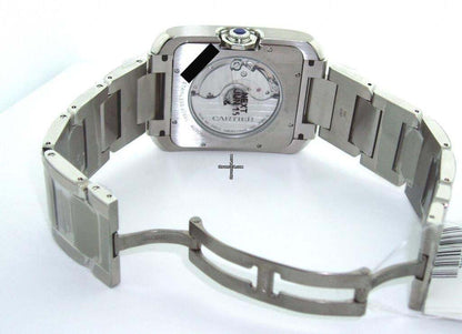 Cartier Tank Anglaise Automatic Men's Watch With Steel Case and Strap Authentic Luxury Timepiece