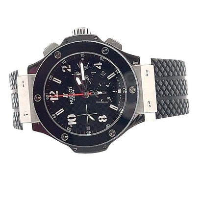 Hublot Big Bang 44 mm Automatic Men's Watch Steel Case With Rubber Strap Authentic Luxury Timepiece