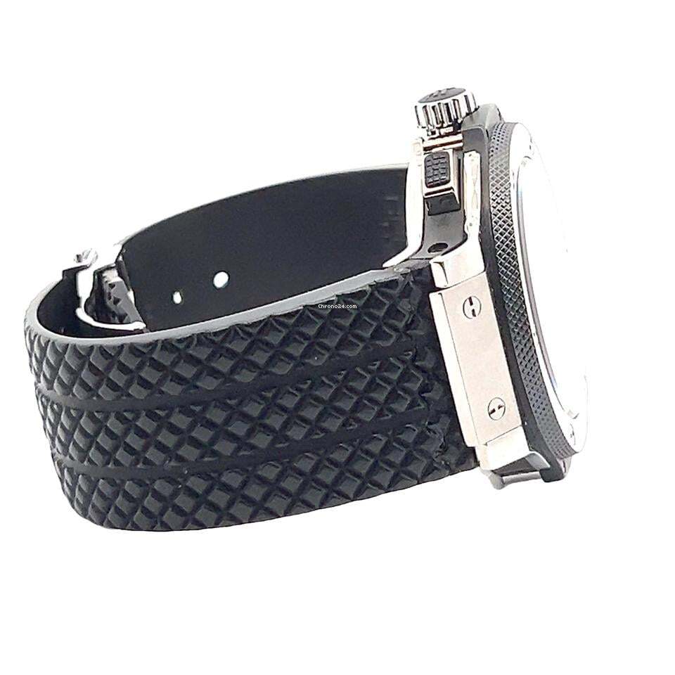 Hublot Big Bang 44 mm Automatic Men's Watch Steel Case With Rubber Strap Authentic Luxury Timepiece