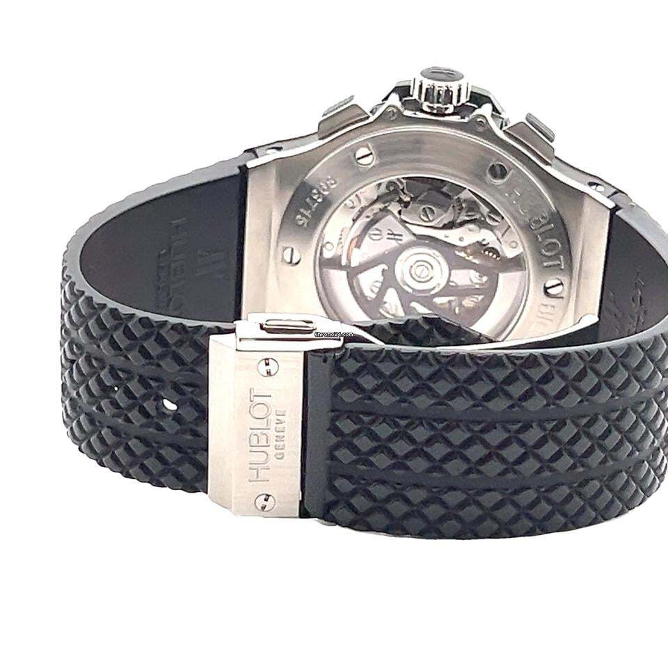 Hublot Big Bang 44 mm Automatic Men's Watch Steel Case With Rubber Strap Authentic Luxury Timepiece