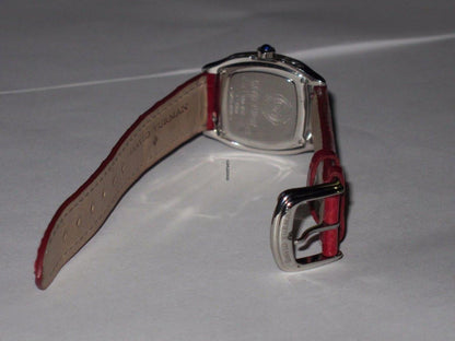 Quartz Women's Watch Steel Case With Leather Strap Authentic Luxury Timepiece