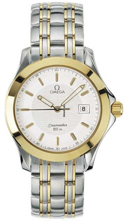 Omega Seamaster 120 M Quartz Men's Watch Steel Case With Gold/Steel Strap Authentic Luxury Timepiece