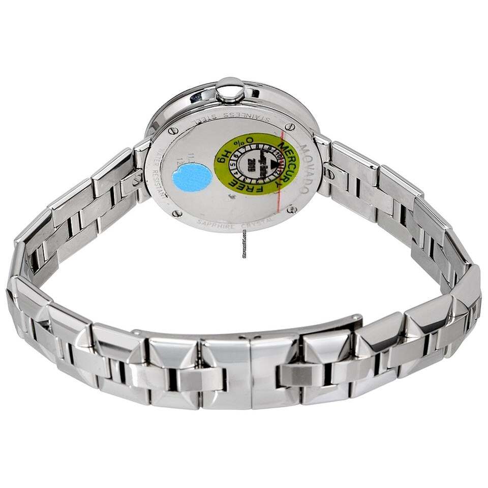 Movado Quartz Women's Watch With Steel Case and Strap Authentic Luxury Timepiece