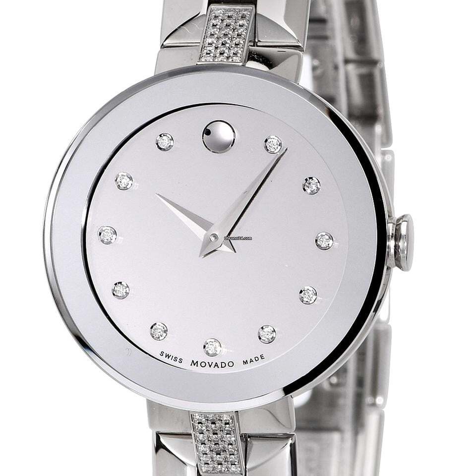 Movado Quartz Women's Watch With Steel Case and Strap Authentic Luxury Timepiece