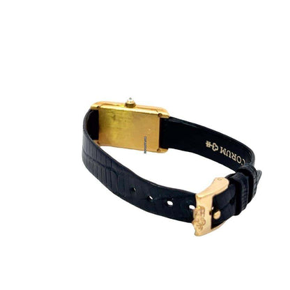 Corum Manual winding Women's Watch Yellow Gold Case With Leather Strap Authentic Luxury Timepiece