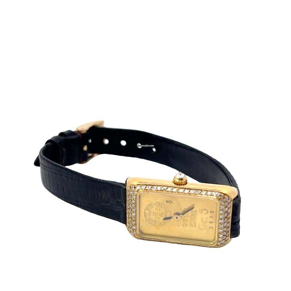 Corum Manual winding Women's Watch Yellow Gold Case With Leather Strap Authentic Luxury Timepiece