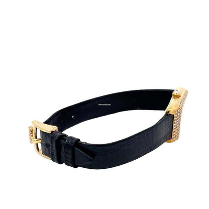 Corum Manual winding Women's Watch Yellow Gold Case With Leather Strap Authentic Luxury Timepiece