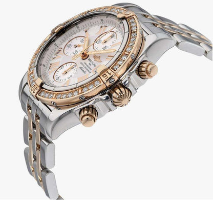 Breitling Chronomat Evolution Automatic Men's Watch Gold/Steel Case With Gold/Steel Strap Authentic Luxury Timepiece