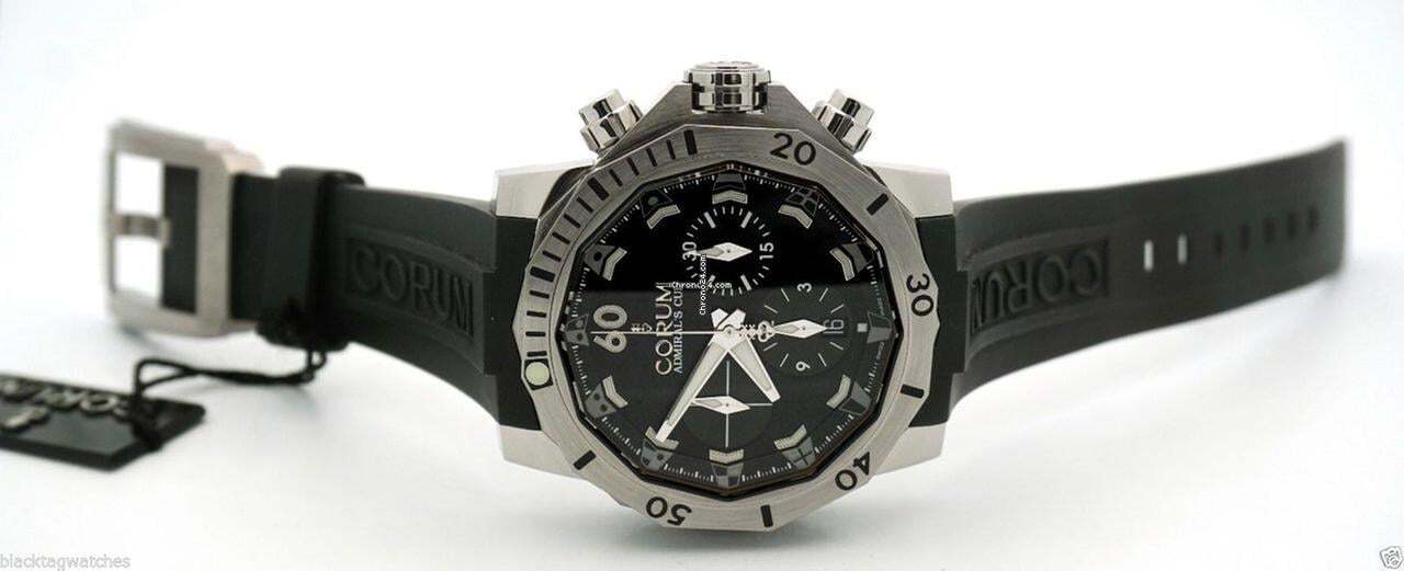 Corum Admiral's Cup Automatic Unisex Watch Titanium Case With Rubber Strap Authentic Luxury Timepiece