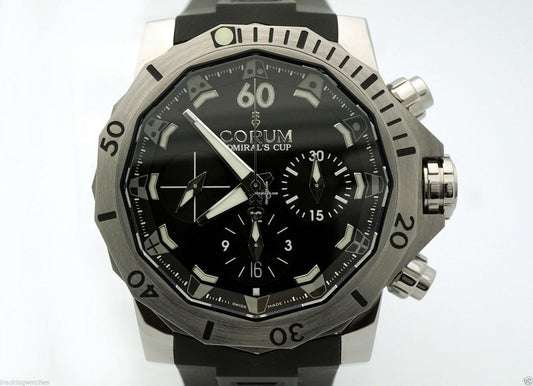 Corum Admiral's Cup Automatic Men's Watch Titanium Case With Rubber Strap Authentic Luxury Timepiece