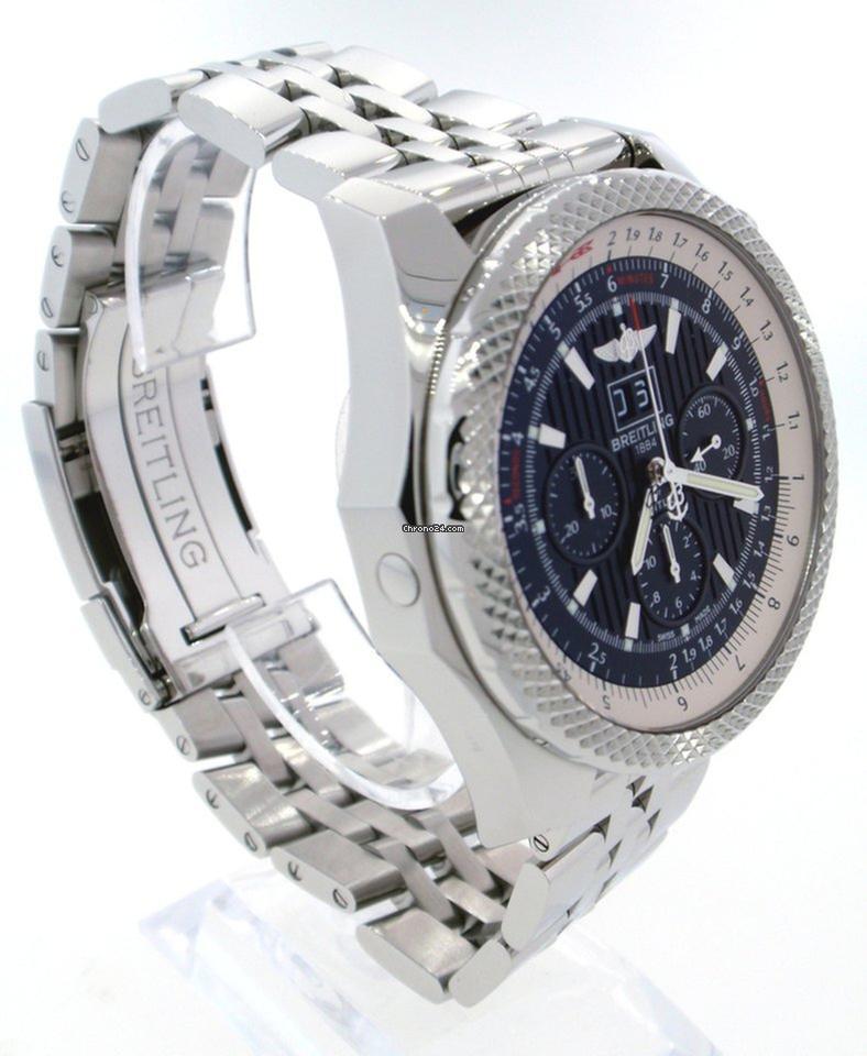 Breitling Bentley 6.75 Automatic Men's Watch With Steel Case and Strap Authentic Luxury Timepiece