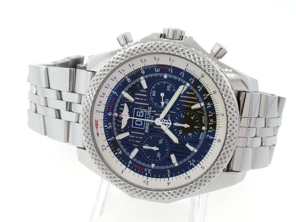 Breitling Bentley 6.75 Automatic Men's Watch With Steel Case and Strap Authentic Luxury Timepiece