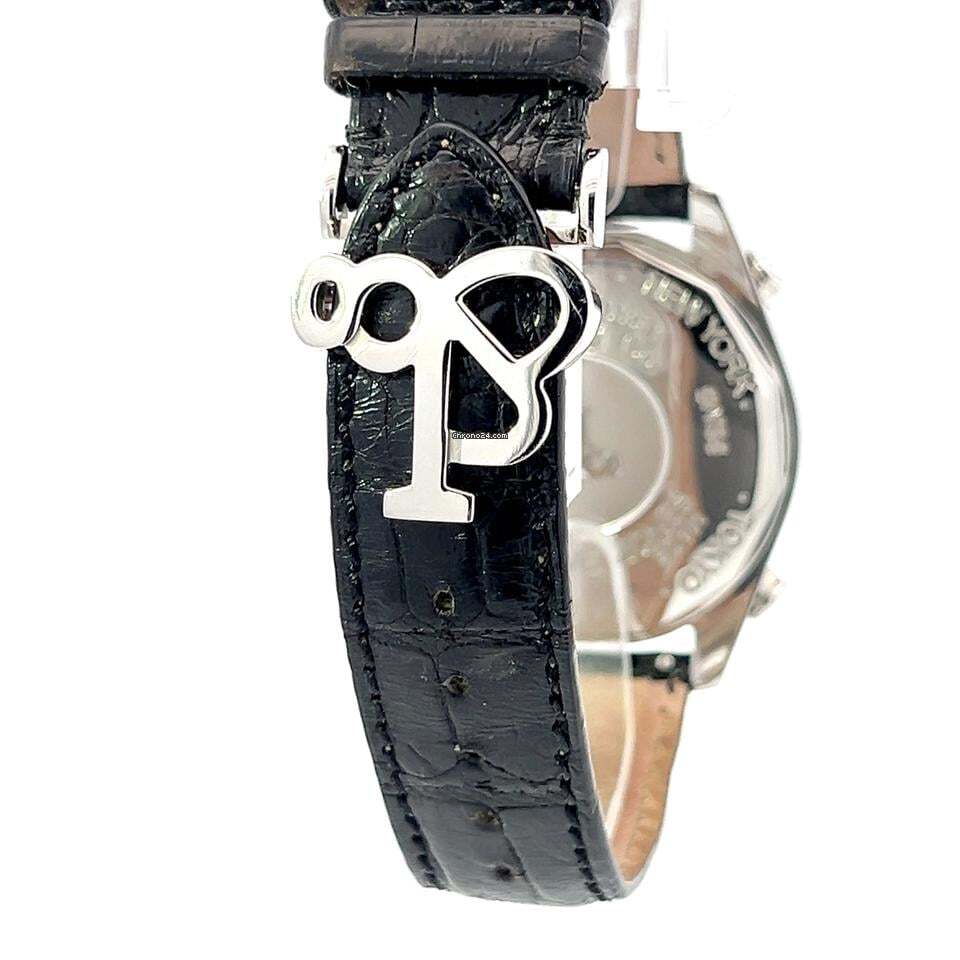 Jacob & Co. Quartz Men's Watch Steel Case With Leather Strap Authentic Luxury Timepiece