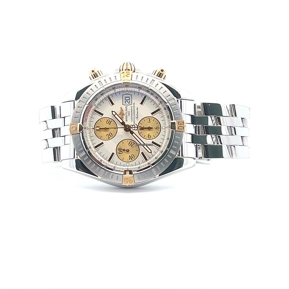 Breitling Chronomat Evolution Automatic Men's Watch With Steel Case and Strap Authentic Luxury Timepiece