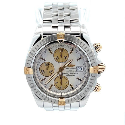 Breitling Chronomat Evolution Automatic Men's Watch With Steel Case and Strap Authentic Luxury Timepiece
