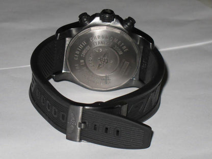 Breitling Super Avenger Automatic Men's Watch Steel Case With Rubber Strap Authentic Luxury Timepiece