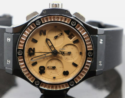 Hublot Big Bang Tutti Frutti Automatic Men's Watch Ceramic Case With Rubber Strap Authentic Luxury Timepiece