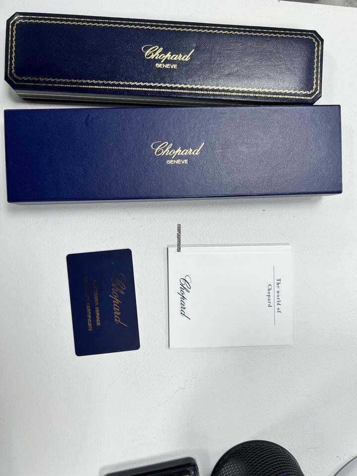 Chopard Happy Diamonds Quartz Women's Watch Yellow Gold Case With Leather Strap Authentic Luxury Timepiece